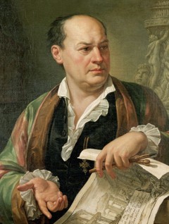 Posthumous Porträt des Giovanni Battista Piranesi (1720-1778) by Pietro Labruzzi