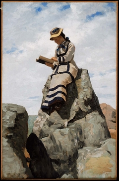 Reading on the Rocks, Grand Manan by John George Brown