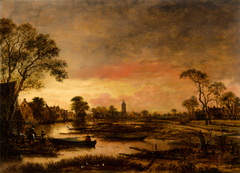 River Landscape by Aert van der Neer