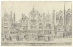 Rokin en een deel van de Nieuwezijdskapel te Amsterdam by Jan Abrahamsz. Beerstraten