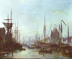 Rotterdam Harbour by Johan Jongkind