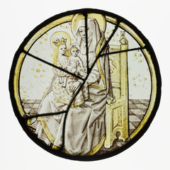 Roundel with Saint Anne with the Virgin and Child by Anonymous