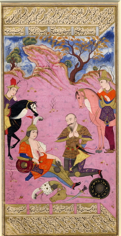 Rustam Mourns Suhrab (British Museum 1922,0711,0.2) by Muin Musavvir