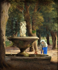 Scene from the Garden of the Villa Borghese in Rome by Jørgen Roed