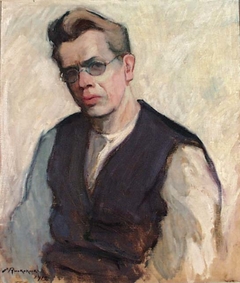 Self-Portrait with glasses by Jalmari Ruokokoski