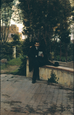 Senyor Quer in the Garden by Santiago Rusiñol