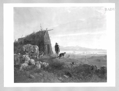 Shepherd in the Campagna (?) by Heinrich Bürkel