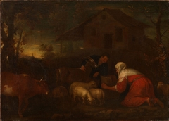 Shepherds watering their Cattle by Jacopo Bassano