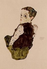 Sitzender Knabe by Egon Schiele