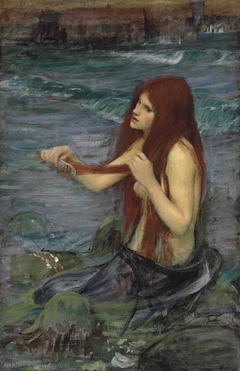 Sketch for A Mermaid by John William Waterhouse