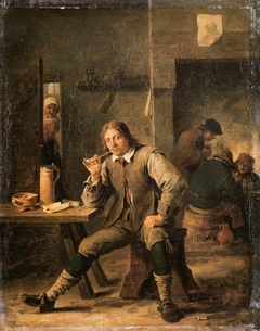 Smoker Leaning His Elbow on a Table by David Teniers the Younger