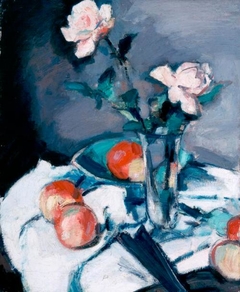 Still Life - Roses And Apples by Samuel John Peploe - Samuel John Peploe - ABDAG004092 by Samuel Peploe