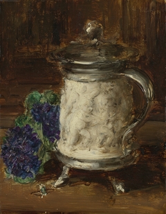 Still life with beer jug by Antoine Vollon