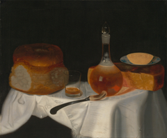 Still Life with Bread, Butter and Cheese by George Smith