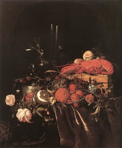 Still-Life with Fruit, Flowers, Glasses and Lobster by Anonymous