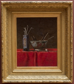 Still Life with Tapers and Cigars by Milne Ramsey