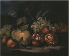 Still Life with White Grapes by Michelangelo Cerquozzi