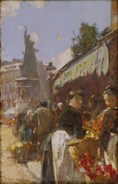 Street Scene Place Clichy, Paris by Childe Hassam