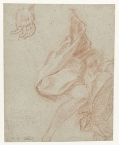 Studies voor het onderlichaam en benen en binnenzijde van hand van Hieronymus by Benedetto Luti