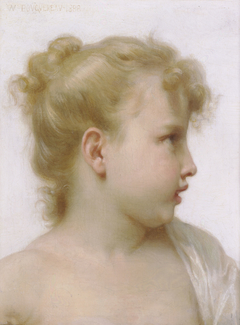 Study - Head Of A Little Girl by William-Adolphe Bouguereau