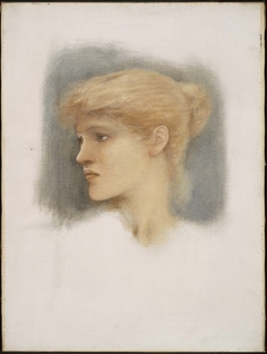 Study of a Young Woman's Head by Edward Burne-Jones