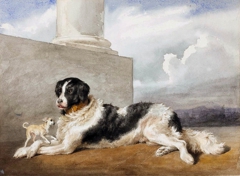 Sultan and Rosette – the dogs of the Czartoryskis by Rosa Bonheur