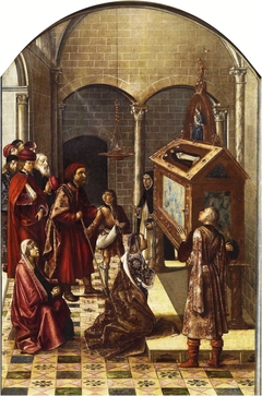 The Adoration of the Tomb of Saint Peter Martyr by Pedro Berruguete