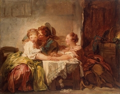 The Captured Kiss by Jean-Honoré Fragonard