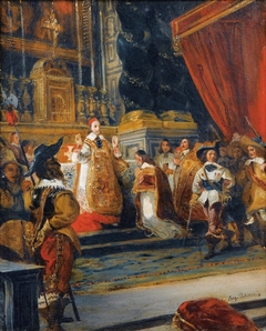 The Cardinal de Richelieu Saying Mass in the Church of the Palais Royal by Eugène Delacroix