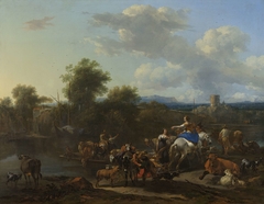 The Cattle Ferry by Nicolaes Pietersz. Berchem