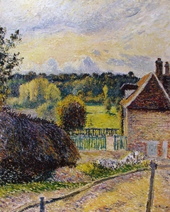 The Delafolie House, Éragny, Sunset by Camille Pissarro