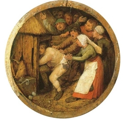 The Drunkard pushed into the Pigsty by Pieter Bruegel the Elder