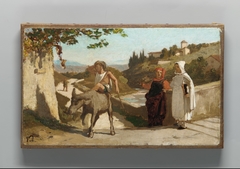 The Fable of the Miller, His Son, and the Donkey by Elihu Vedder