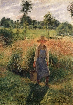 The Gardener, Afternoon, Sun, Éragny by Camille Pissarro