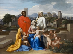 The Holy Family with Saints Anne, Elizabeth and John the Baptist by Nicolas Poussin