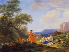 The Infant Jupiter with the Nymphs on Mount Ida by Nicolaes Pieterszoon Berchem