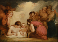 The Infant Shakespeare Attended by Nature and the Passions by George Romney