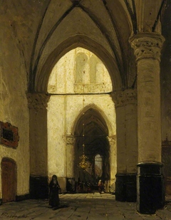 The Interior of Alkmaar Church by Johannes Bosboom