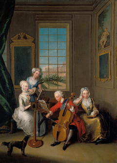 'The Music Party': Frederick, Prince of Wales with his Three Eldest Sisters by Philippe Mercier