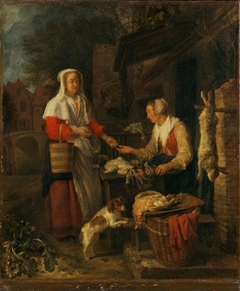 The Poultry Dealer by Gabriël Metsu