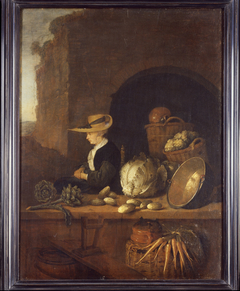 The Vegetable Seller by Quirijn van Brekelenkam