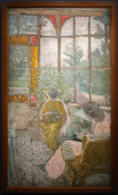 The veranda of Coadigou in Loctudy, Marcelle Aron and Marthe Mellot by Édouard Vuillard