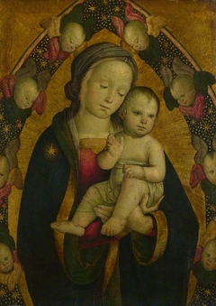 The Virgin and Child in a Mandorla with Cherubim by Pietro Perugino