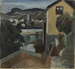 The yellow House in Risør by Otto Emil Johansen