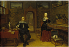 The Young Scholar And His Wife by Gonzales Coques