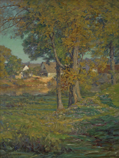 Thornberry's Pasture, Brooklyn, Indiana (An Indiana Farm) by J Ottis Adams