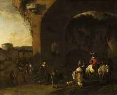 Travellers resting by Karel Dujardin