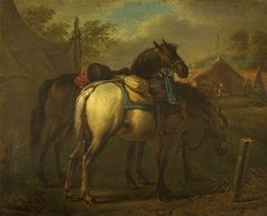 Two Pack Horses by Pieter van Bloemen