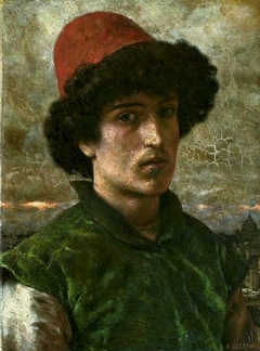 Portrait of a young Italian by Aleksander Gierymski