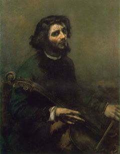 The Cellist, Self-Portrait by Gustave Courbet